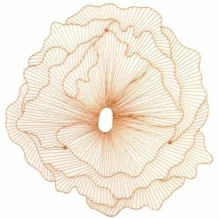 PHILLIPS COLLECTION COPPER POPPY FLOWER WALL DECOR Wall Sculptures + Decor