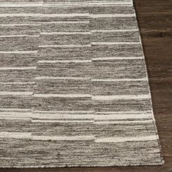 Buy π SURYA MAKI WOOL + VISCOSE FLAT RUG: CHARCOAL 𧨠8 SURYA MAKI WOOL + VISCOSE FLAT RUG: CHARCOAL