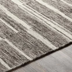 Buy π SURYA MAKI WOOL + VISCOSE FLAT RUG: CHARCOAL 𧨠9 SURYA MAKI WOOL + VISCOSE FLAT RUG: CHARCOAL