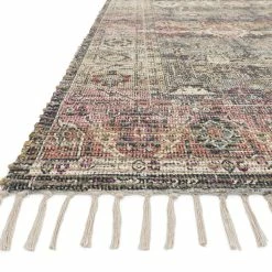 LOLOI CORNELIA PRINTED JUTE + CHENILLE RUG: MULTI