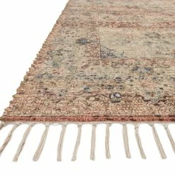LOLOI CORNELIA PRINTED JUTE + CHENILLE RUG: TERRACOTTA