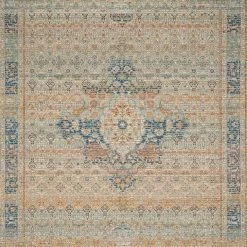 LOLOI CORNELIA PRINTED JUTE + CHENILLE RUG: OCEAN SUNSET