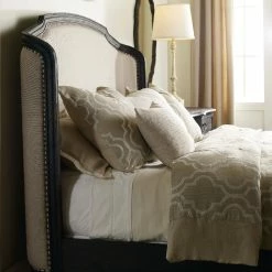 HOOKER Bedroom CORSICA UPHOLSTERED SHELTER KING BED: ESPRESSO
