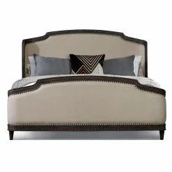 HOOKER Bedroom CORSICA UPHOLSTERED SHELTER KING BED: ESPRESSO