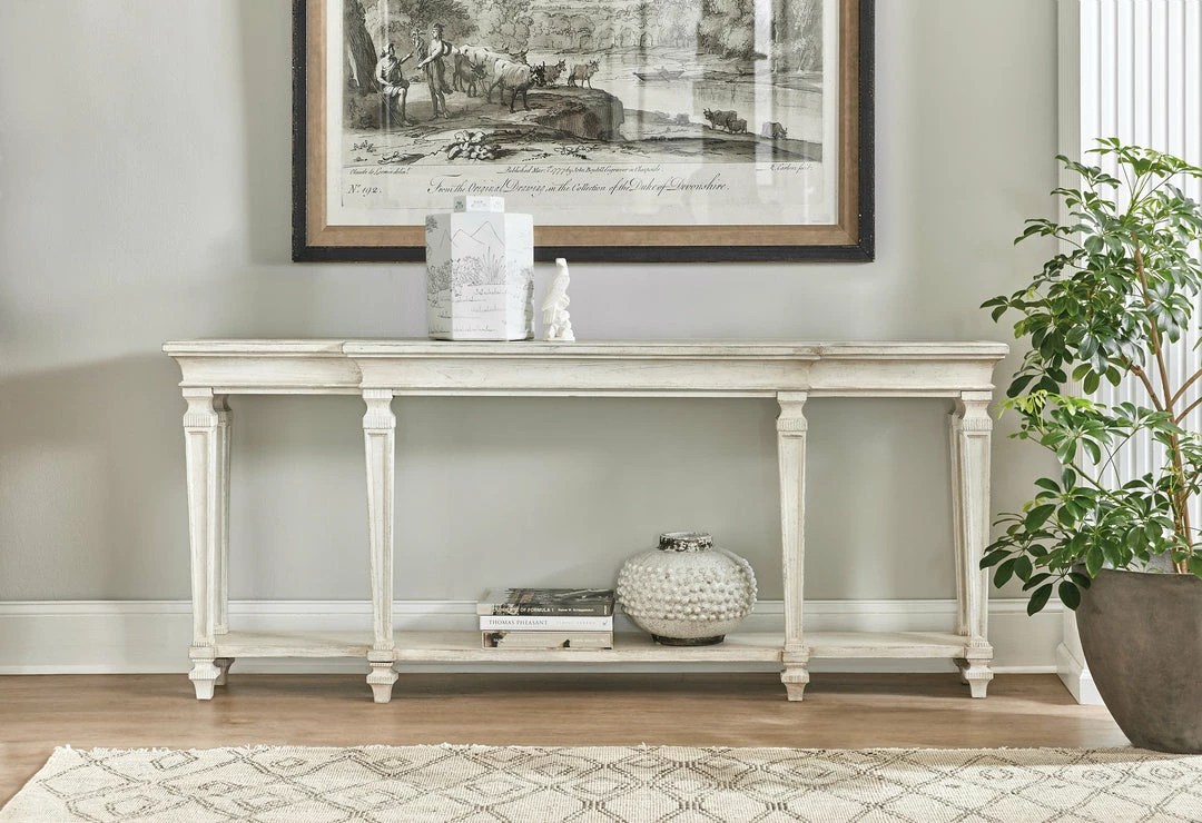 Best Pirce π₯° HOOKER COZETTE CONSOLE: SHABBY WHITE Furniture π 3 HOOKER COZETTE CONSOLE: SHABBY WHITE Furniture