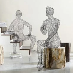 PHILLIPS COLLECTION Pillows + Decor CRAZY WIRE LOUNGING MALE