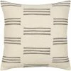 SURYA Pillows + Decor CREAM + GREY OFF-SET STRIPES PILLOW