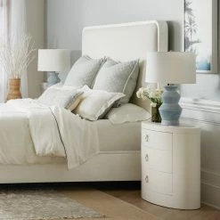 HOOKER CREST OVAL MARBLE TOP NIGHTSTAND Furniture