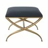 UTTERMOST GOLD CROSSING SMALL BENCH: NAVY