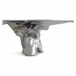 PHILLIPS COLLECTION Furniture CROWN SILVER LEAF ROOT CONSOLE