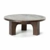 FOUR HANDS CRUZ ALUMINUM COFFEE TABLE: ANTIQUE RUST