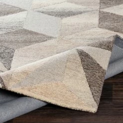 SURYA AGAMI WOOL RUG: STONE, TAUPE