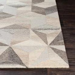 SURYA AGAMI WOOL RUG: STONE, TAUPE