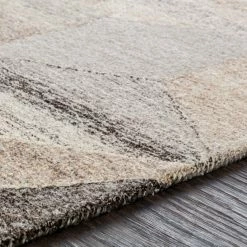 SURYA AGAMI WOOL RUG: STONE, TAUPE
