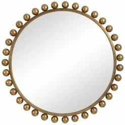 UTTERMOST CYRA 44" ROUND MIRROR: GOLD LEAF Mirrors
