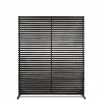 MOES Pillows + Decor DALLIN SLATTED HARDWOOD SCREEN: BLACK