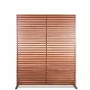 MOES DALLIN SLATTED HARDWOOD SCREEN: BROWN