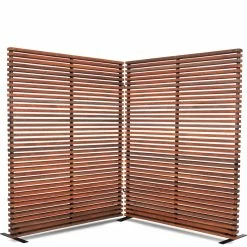 MOES DAMANI 2 PANEL SLATTED WOOD SCREEN: BROWN Pillows + Decor