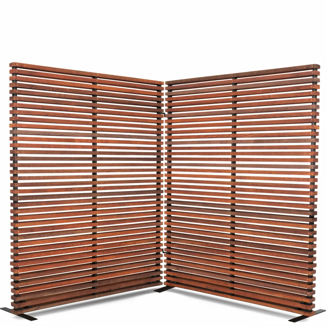 Budget ๐งจ MOES DAMANI 2 PANEL SLATTED WOOD SCREEN: BROWN Pillows + Decor ๐ 1 MOES DAMANI 2 PANEL SLATTED WOOD SCREEN: BROWN Pillows + Decor