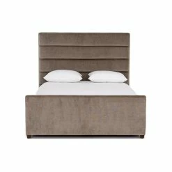 FOUR HANDS DAPHNE SAGE WORN VELVET UPHOLSTERED BED Bedroom