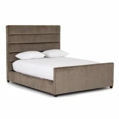 FOUR HANDS DAPHNE SAGE WORN VELVET UPHOLSTERED BED Bedroom