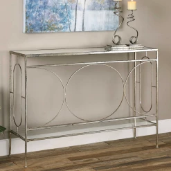 UTTERMOST DAVINA MIRRORED TOP CONSOLE TABLE Living Room