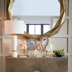 CYAN DECA SILVER STEEL ROUND MIRROR Mirrors