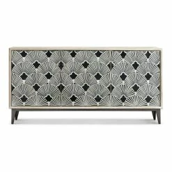 HOOKER DECO FAN BONE INLAY MOSAIC CONSOLE