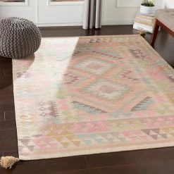 SURYA DEJA KILIM RUG: DUSTY ROSE