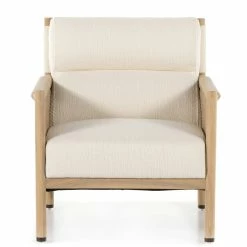 FOUR HANDS Furniture DEMPSEY CANE PANELED ARM CHAIR: IVORY