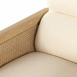 FOUR HANDS Furniture DEMPSEY CANE PANELED ARM CHAIR: IVORY