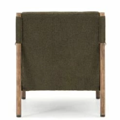 FOUR HANDS Furniture DEMPSEY CANE PANELED ARM CHAIR: OLIVE