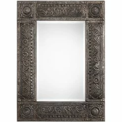 SALT Mirrors DHALA EMBOSSED ANTIQUE METAL MIRROR