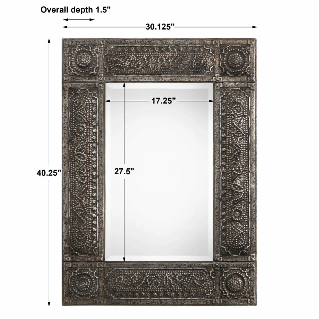 Promo 🥰 SALT Mirrors DHALA EMBOSSED ANTIQUE METAL MIRROR 😍 4 SALT Mirrors DHALA EMBOSSED ANTIQUE METAL MIRROR