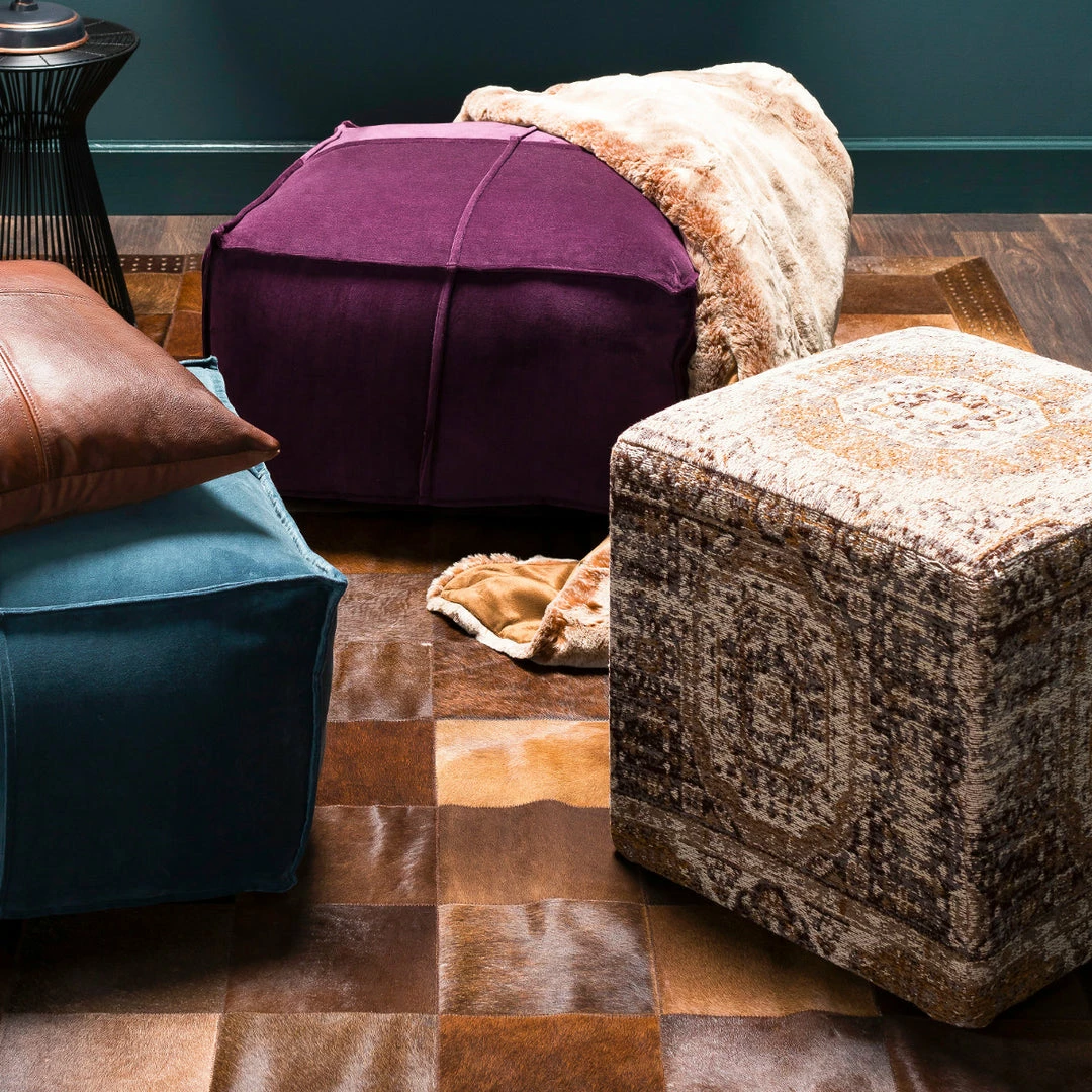 Outlet ๐ SURYA Living Room DHARMA CUBE OTTOMAN: MOCHA ๐ฅฐ 2 SURYA Living Room DHARMA CUBE OTTOMAN: MOCHA