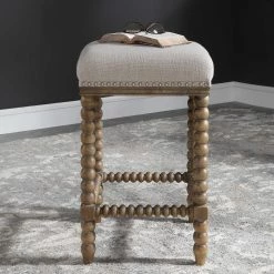 UTTERMOST Furniture DHARMA LIGHT WALNUT COUNTER STOOL