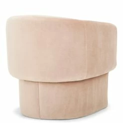 URBIA Furniture DITA BLUSH PINK VELVET BARREL CHAIR