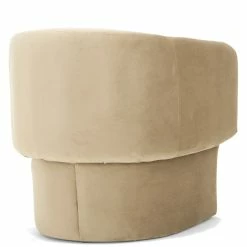 URBIA DITA TAUPE VELVET BARREL CHAIR Furniture
