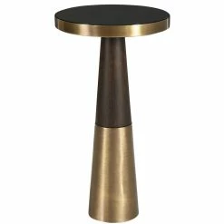 UTTERMOST DIXON ESPRESSO & BRASS ACCENT TABLE
