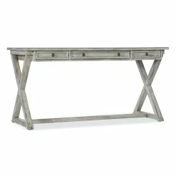 HOOKER DIXON VINTAGE GREY X-BASE WRITING DESK