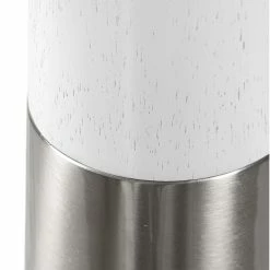 UTTERMOST DIXON WHITE & NICKEL ACCENT TABLE Living Room