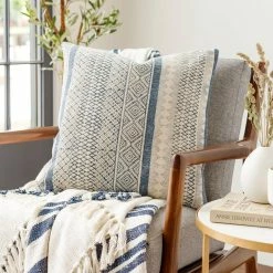 SURYA DOLA SCRIBE WOVEN COTTON PILLOW Pillows + Decor