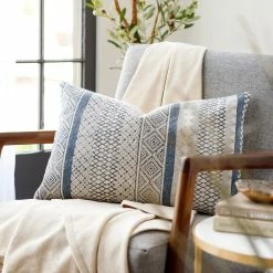 SURYA DOLA SCRIBE WOVEN COTTON PILLOW Pillows + Decor