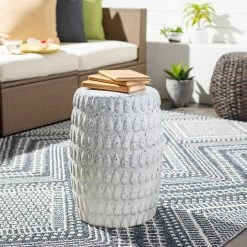 SURYA Furniture DORI CERAMIC GARDEN STOOL