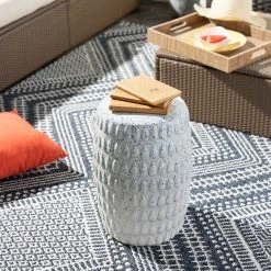 SURYA Furniture DORI CERAMIC GARDEN STOOL