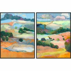 L ART "DREAMING THE SKY" CANVAS ART DIPTYCH