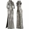PHILLIPS COLLECTION VINTAGE SILVER DRESS FLOOR SCULPTURES