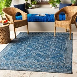 Outlet ๐ฏ SURYA YONI OUTDOOR RUG: BLUE + WHITE ๐งจ 14 SURYA YONI OUTDOOR RUG: BLUE + WHITE
