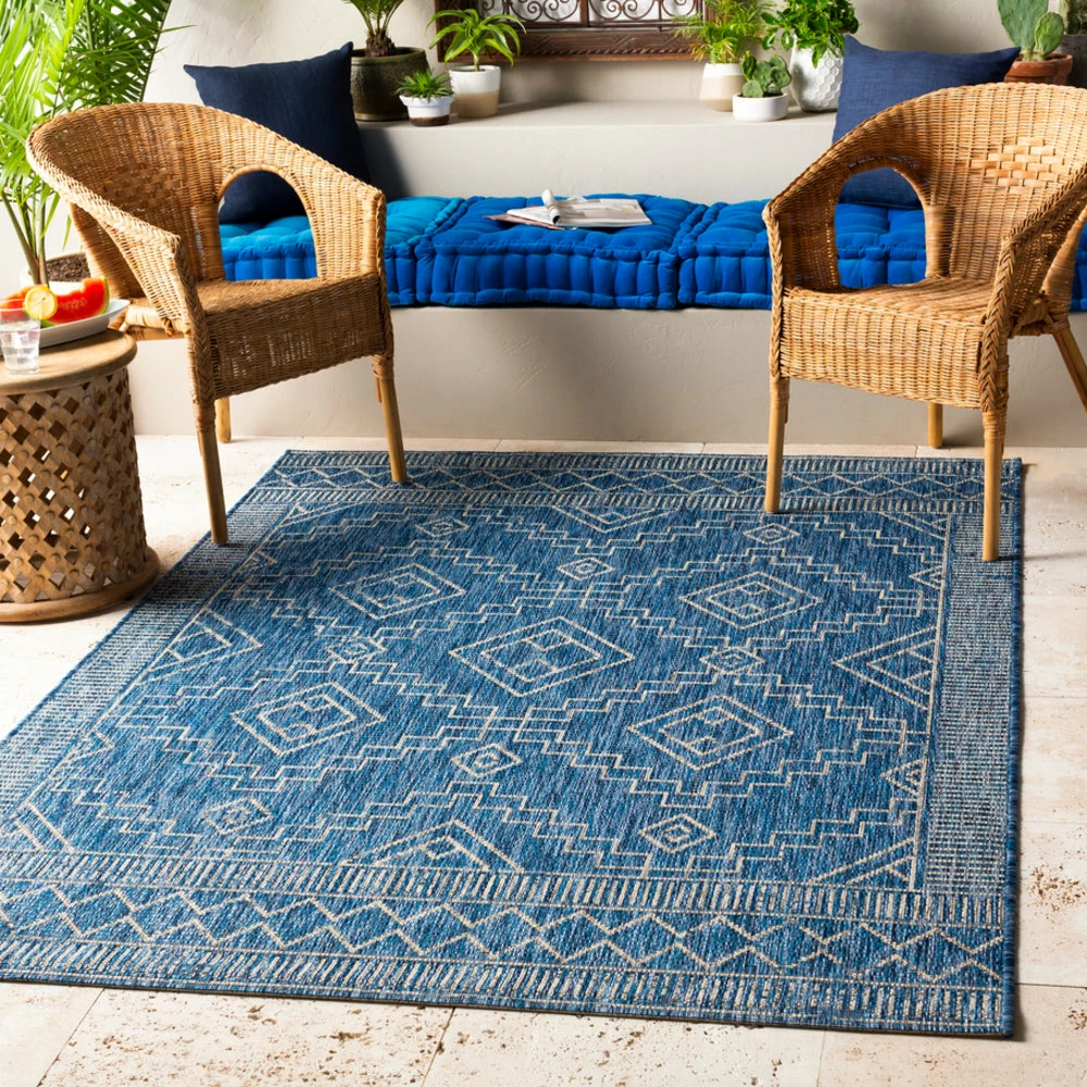 Outlet ๐ฏ SURYA YONI OUTDOOR RUG: BLUE + WHITE ๐งจ 6 SURYA YONI OUTDOOR RUG: BLUE + WHITE