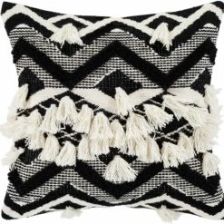 SURYA EBANO FRINGE WOOL PILLOW Pillows + Decor